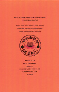Image of EFEKTIVITAS PROGRAM BANK SAMPAH DALAM PENGELOLAAN SAMPAH